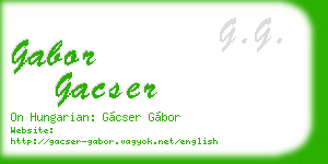 gabor gacser business card