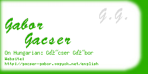 gabor gacser business card